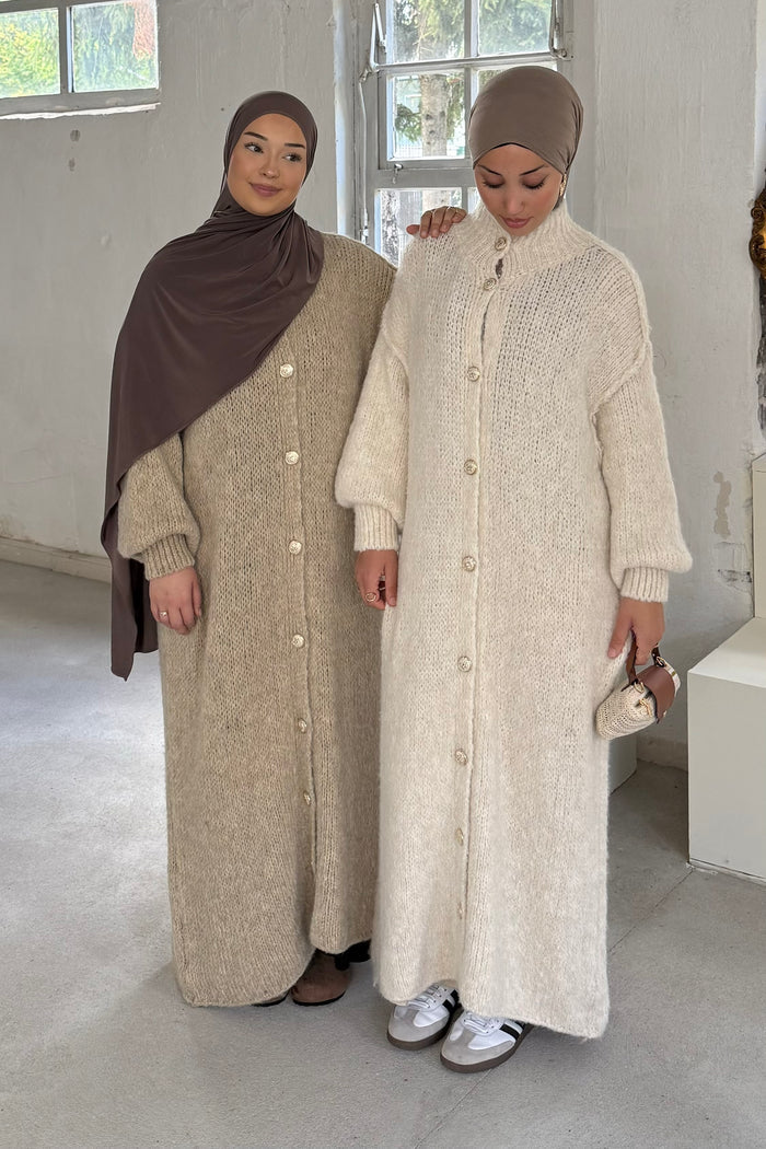 Cardigan Long en Maille Boutonné