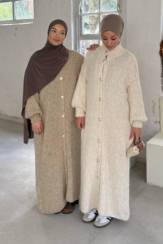 Cardigan Long en Maille Boutonné